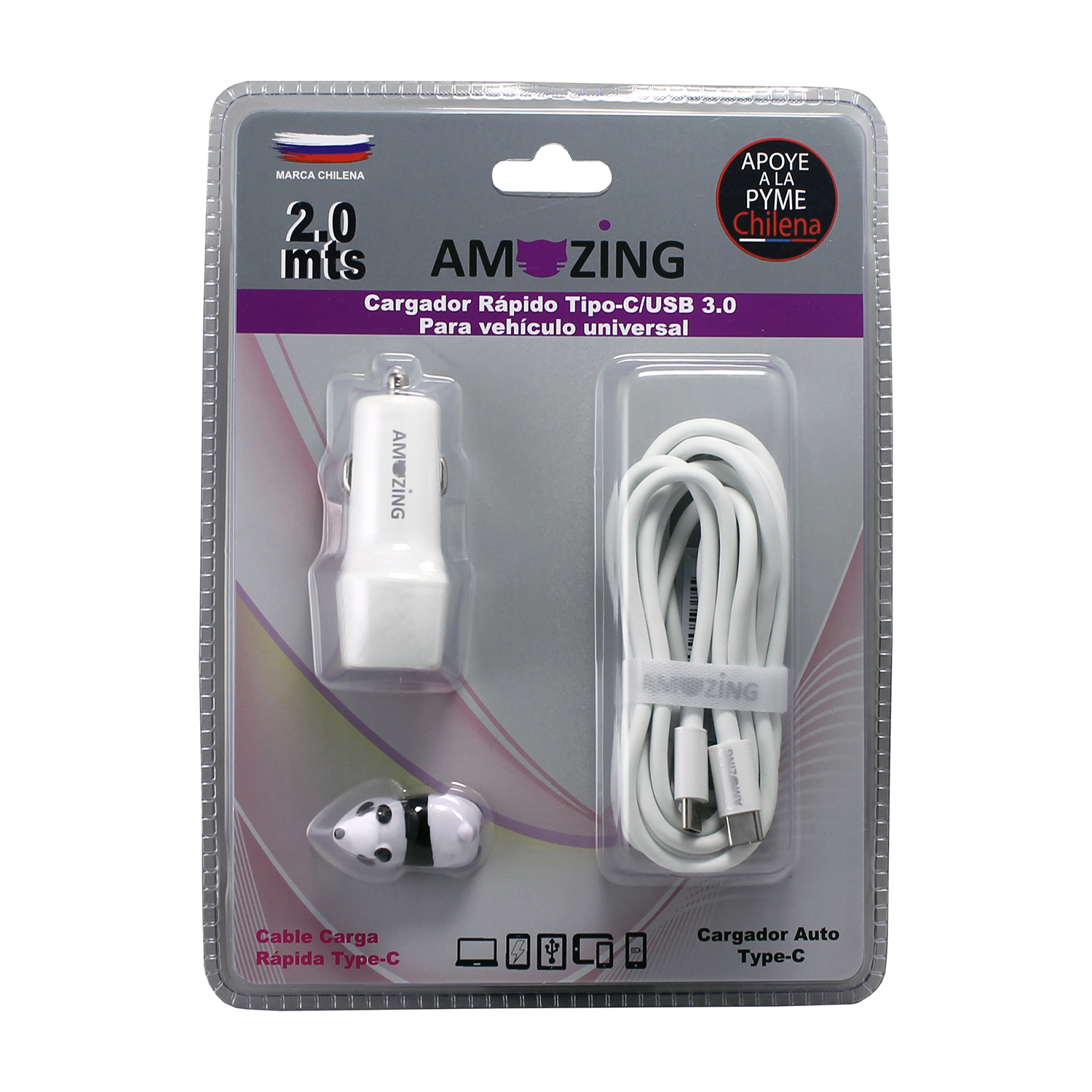 Cargador Vehiculo USB / C + Cable C a C