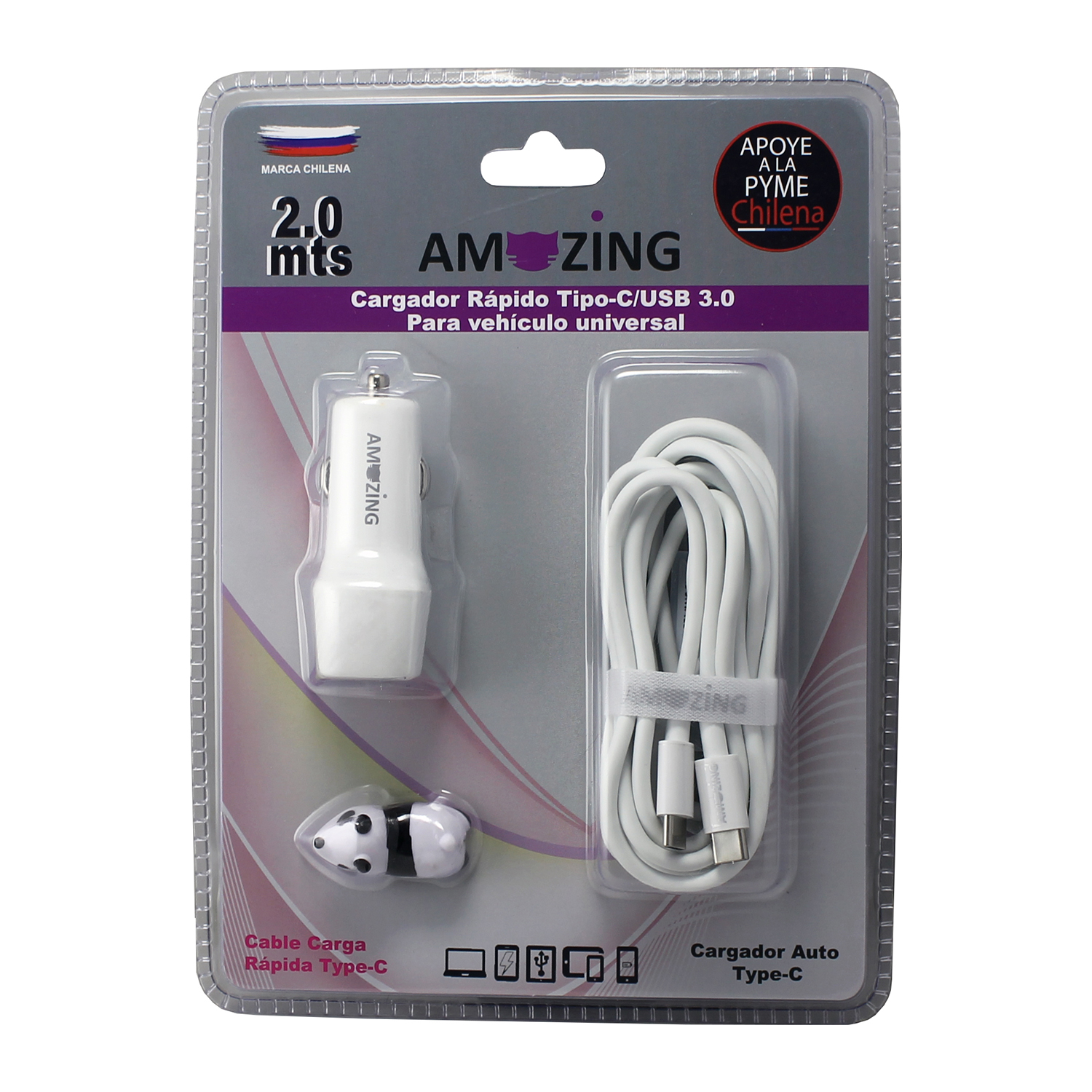 Cargador Vehiculo USB / C + Cable C a C