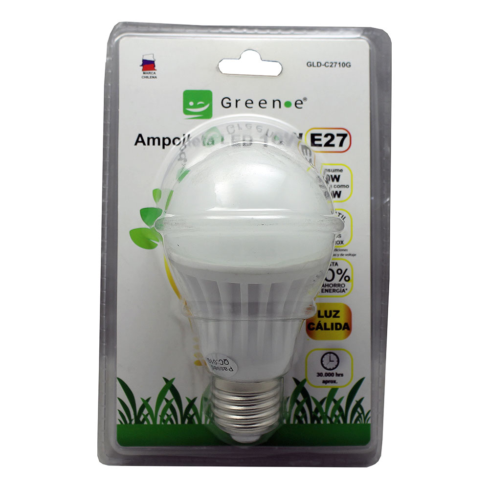 Ampolleta Led 10w E27. Luz C&aacute;lida