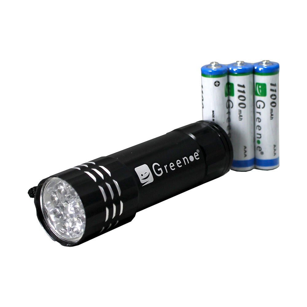 Linterna 9 Led Negra