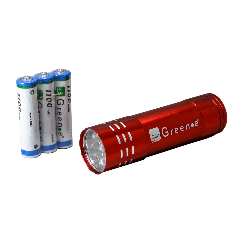Linterna 9 Led Roja