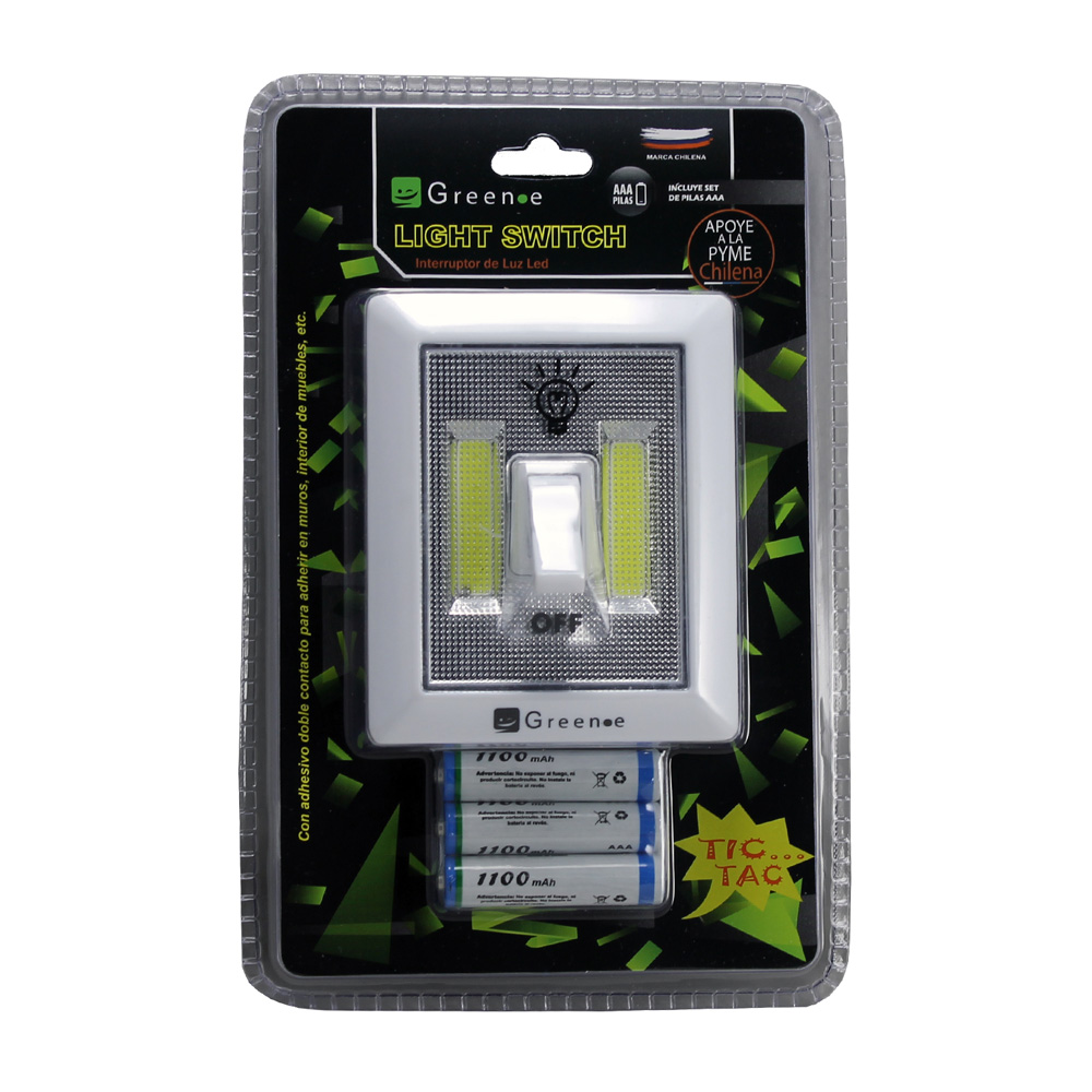Luz Led Con Interruptor de 3W Tic-Tac