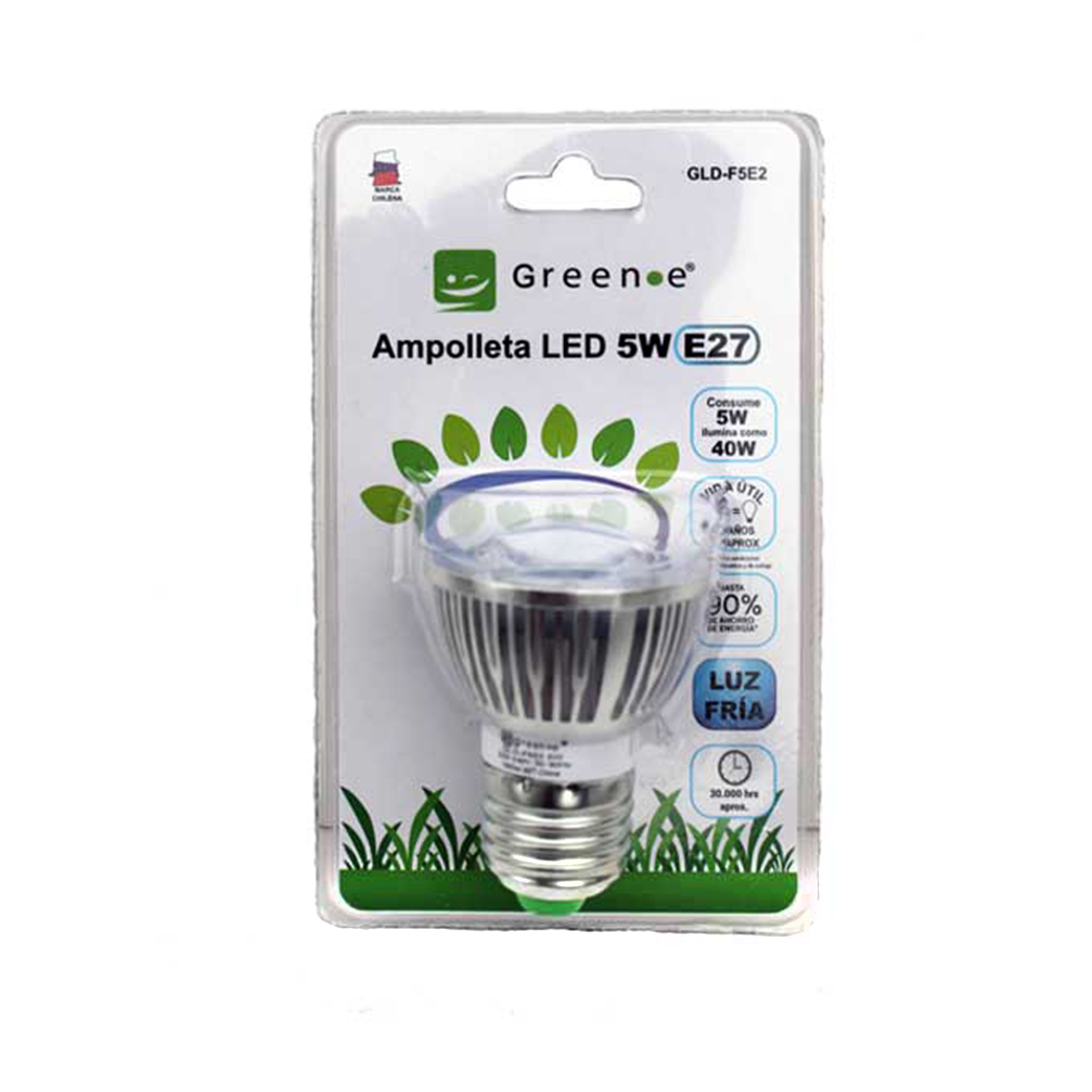 Ampolleta Led 5w E27. Luz Fr&iacute;a