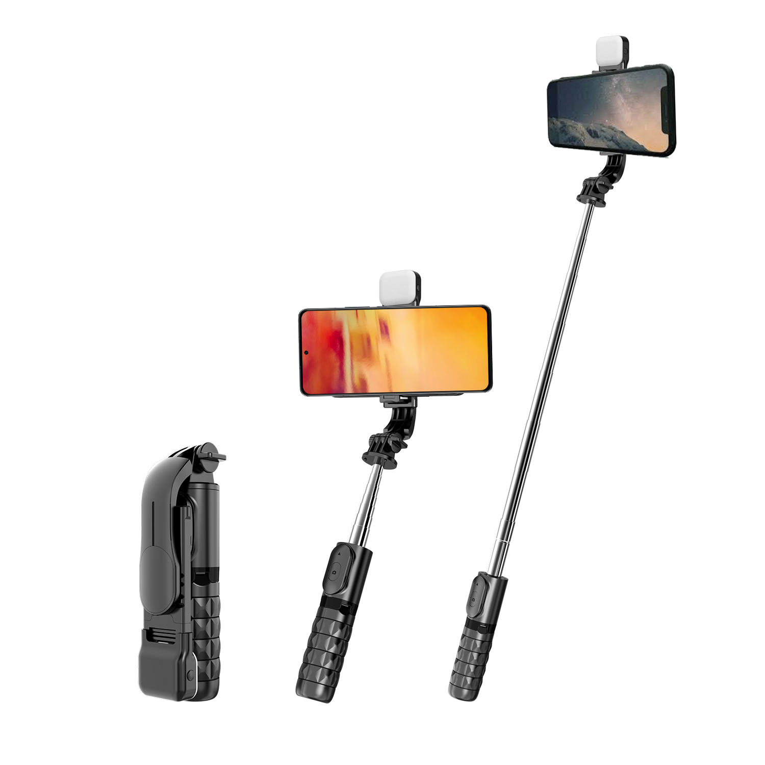 Bast&oacute;n Selfie Tr&iacute;pode con Luz led Q11s
