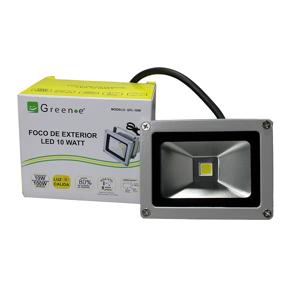 Foco Exterior Led 10w Luz C&aacute;lida