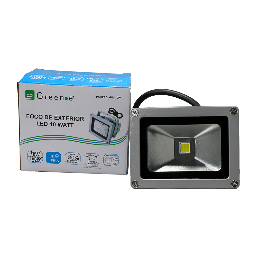 Foco Exterior Led 10w Luz Fr&iacute;a