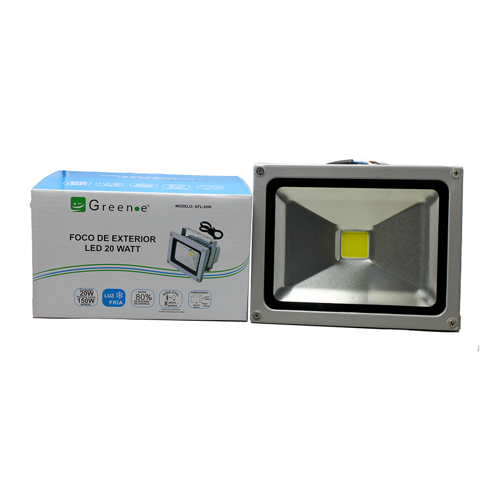 Foco Exterior Led 20w Luz Fr&iacute;a