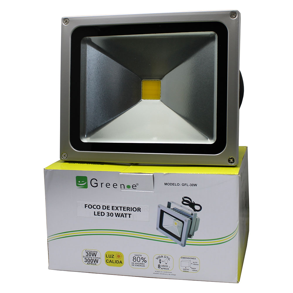 Foco Exterior Led 30w Luz C&aacute;lida