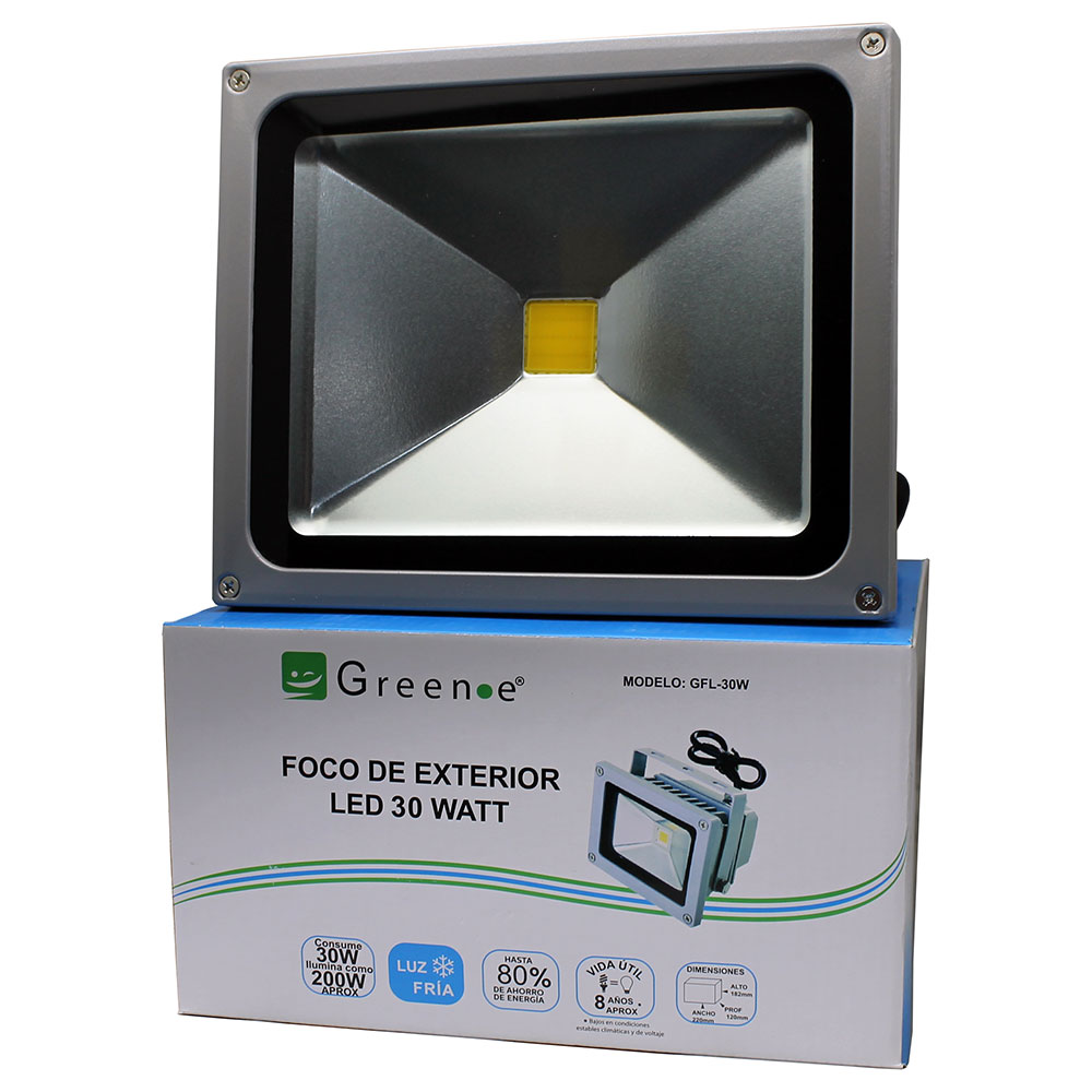 Foco Exterior Led 30w Luz Fr&iacute;a