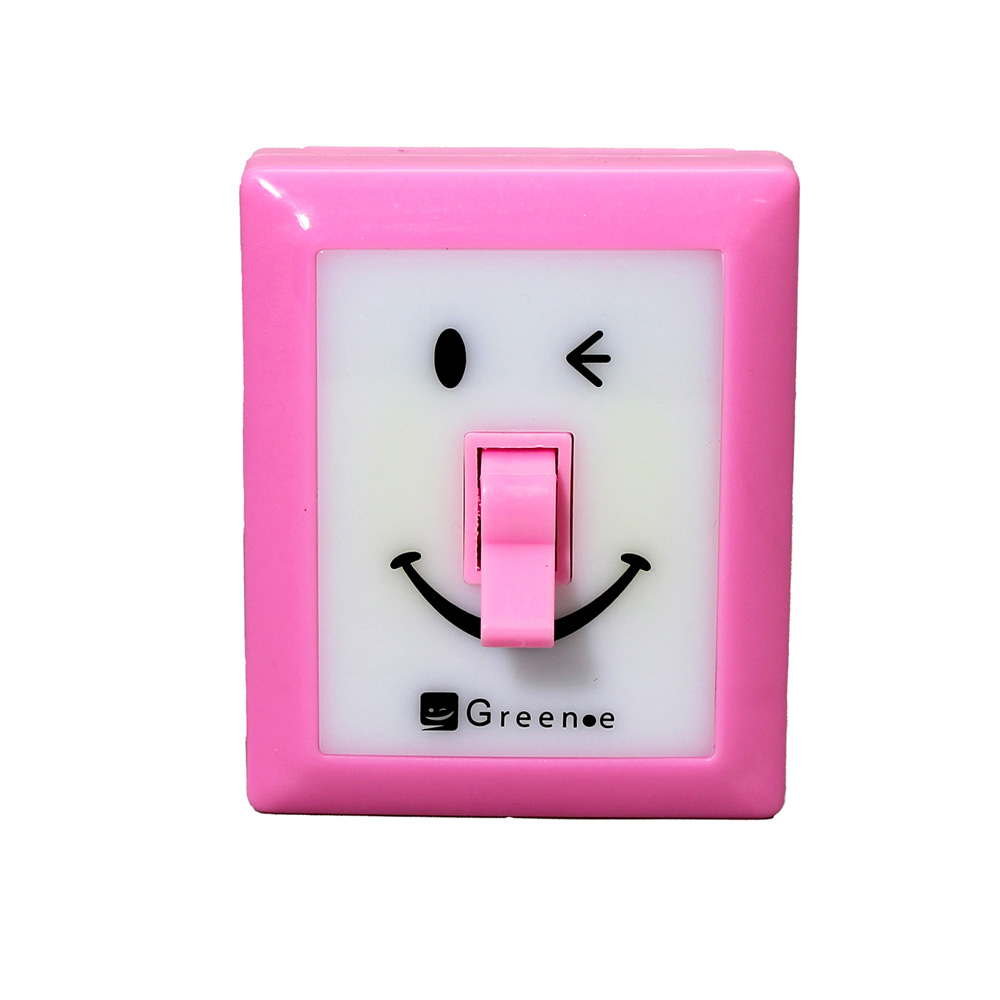 Luz Led Con Interruptor de 3W Emoji Rosada