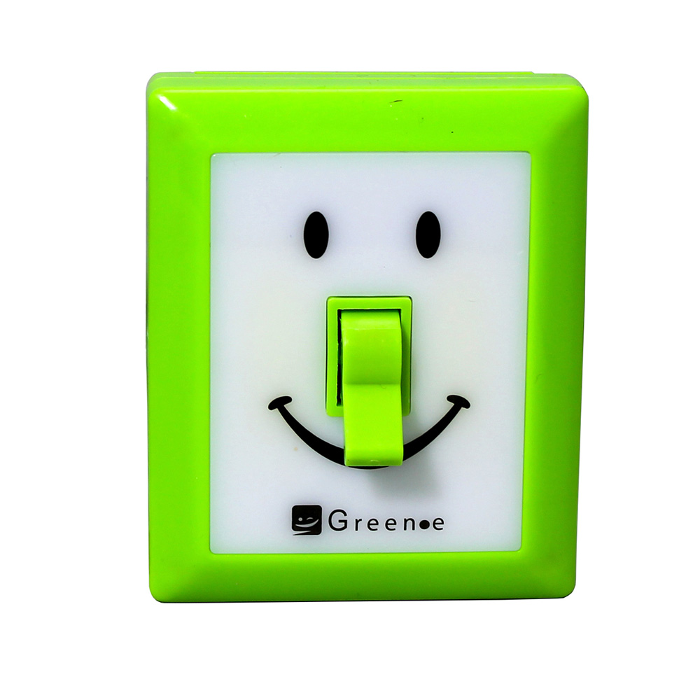 Luz Led Con Interruptor de 3W Emoji Verde