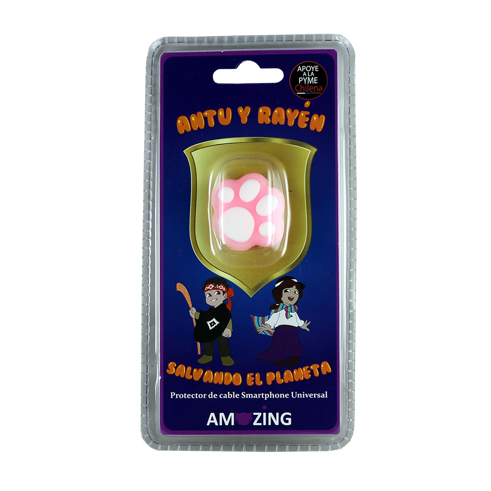 Protector Cable patita rosa