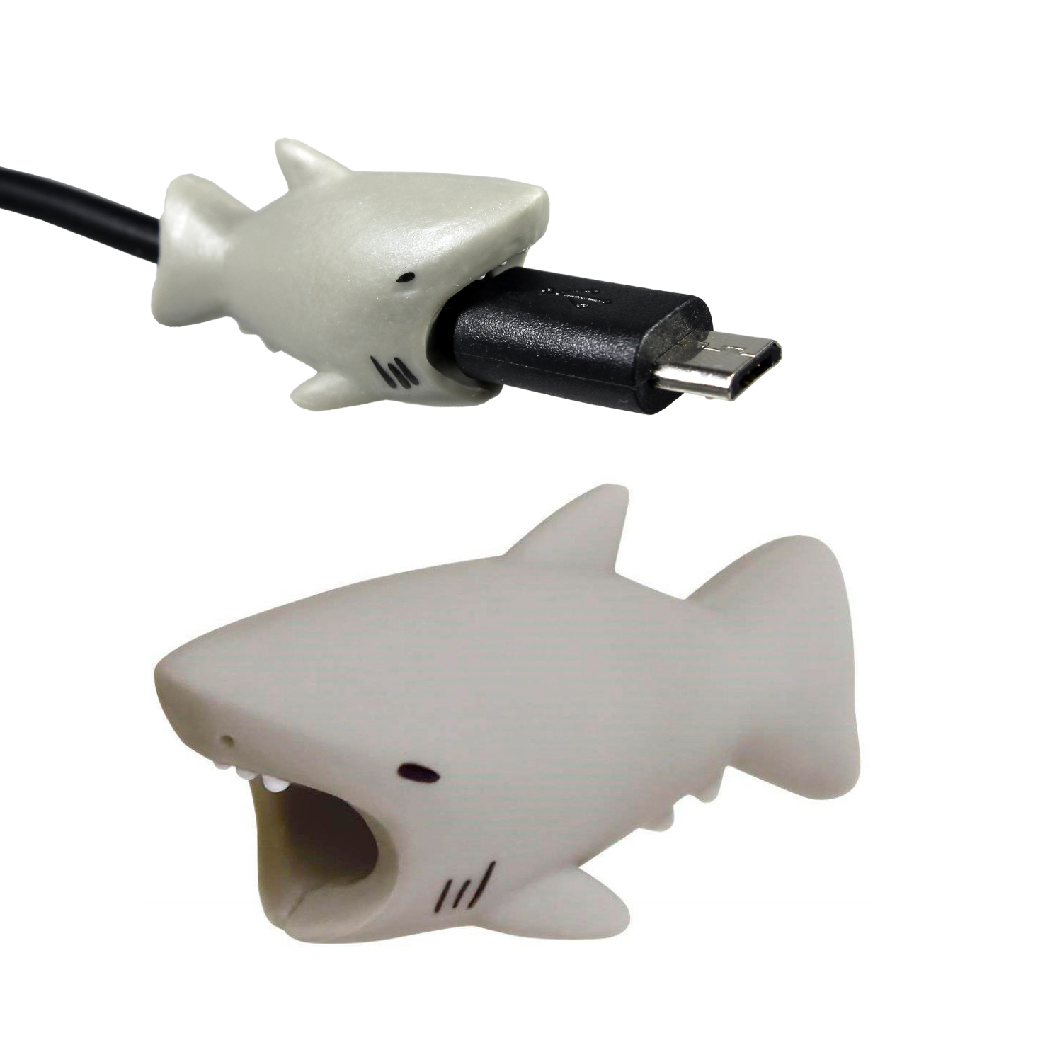 Protector Cable tibur&oacute;n blanco
